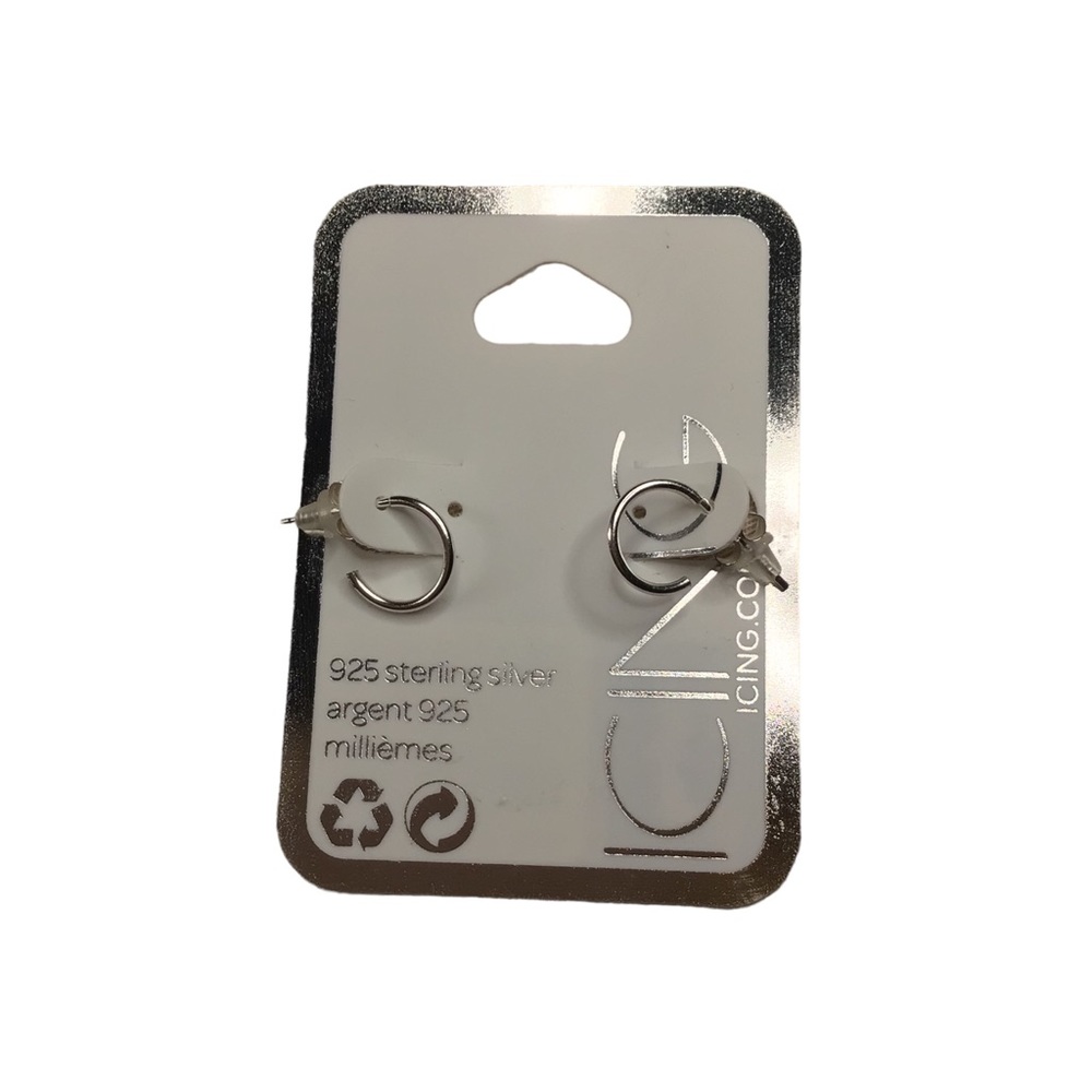 Sterling Silver Hoop Stud Earrings